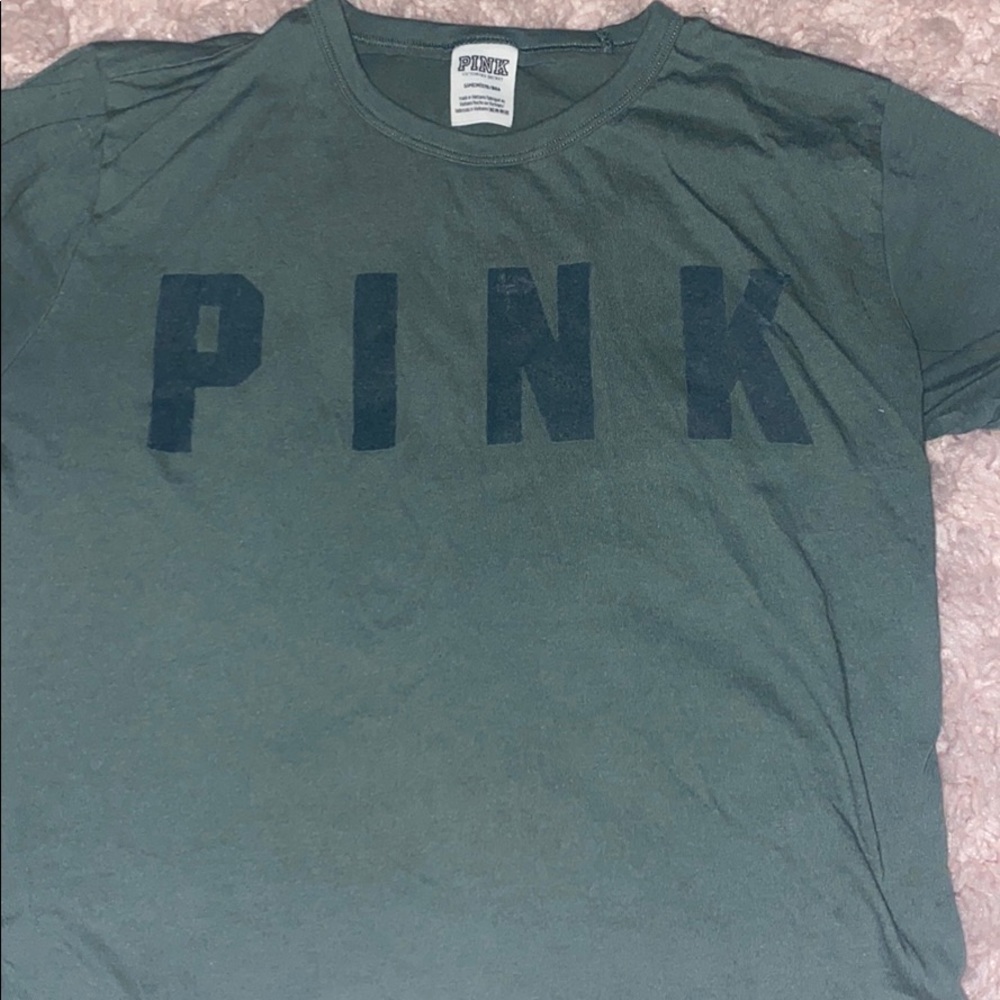 green (victoria’s secret pink) shirt
